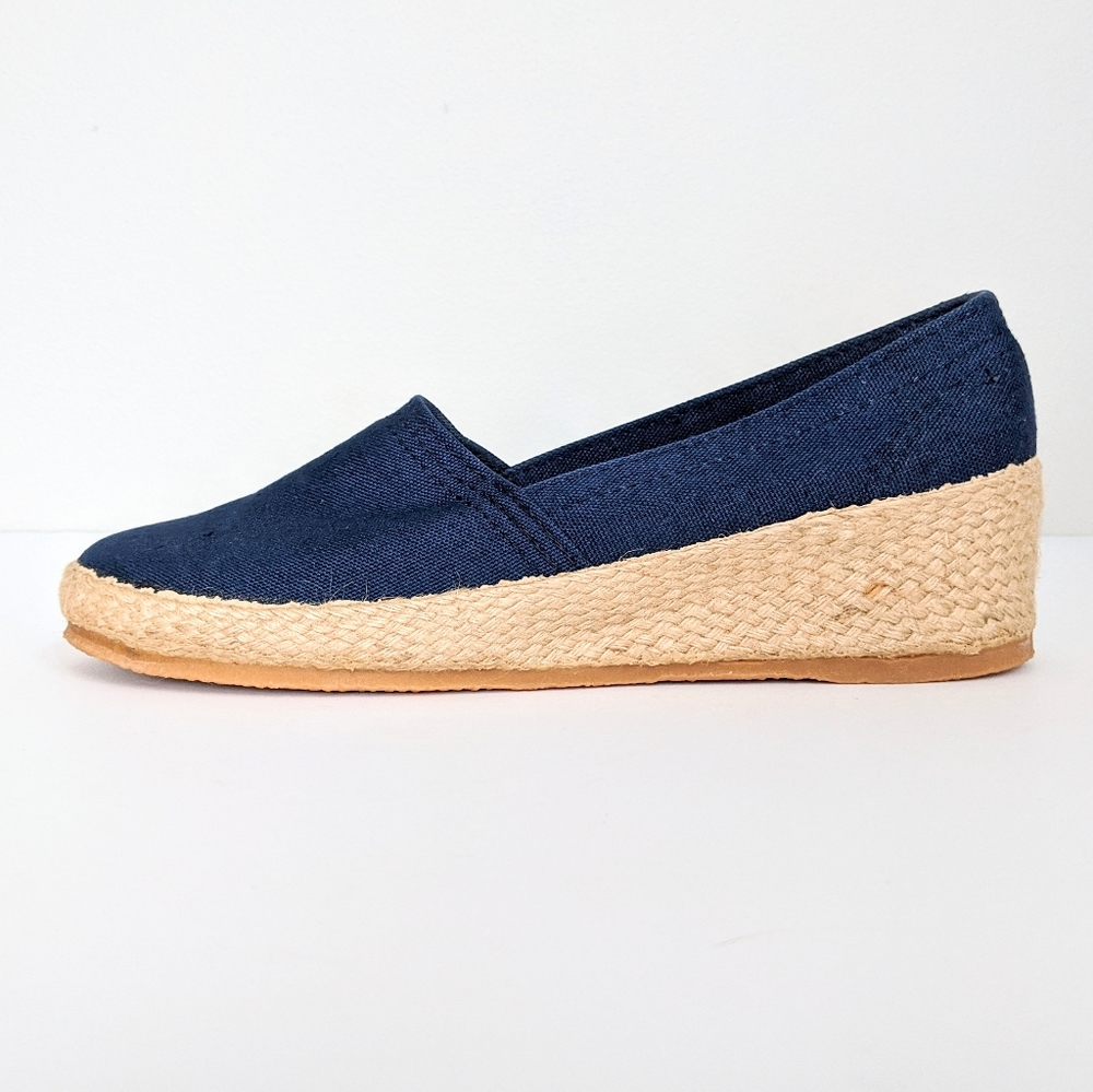 🇺🇸 NIB Vintage Tred-Lite Espadrilles Navy Made In USA